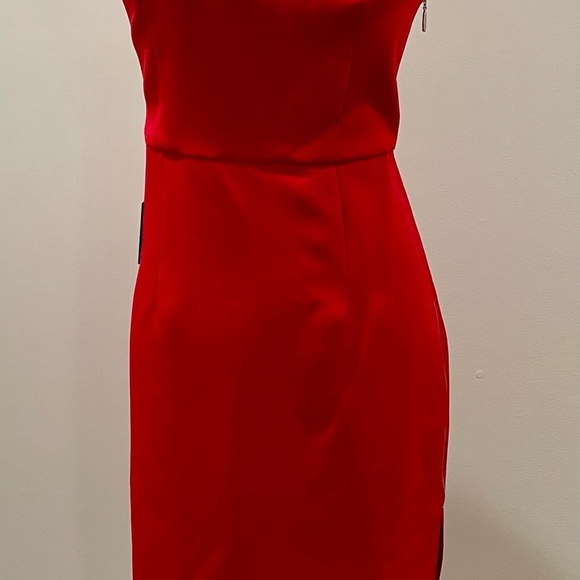 Lipstick Red One-Shoulder Dress - Picture 2 of 6